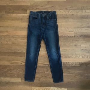 J. CREW HIGH RISE STRETCH SKINNY JEANS DARK WASH 27 WOMENS 4